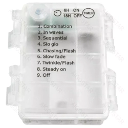 Wężyk led 10mb kolorowy sznur 100 led RGBY Φ5mm na baterie 8 funkcji